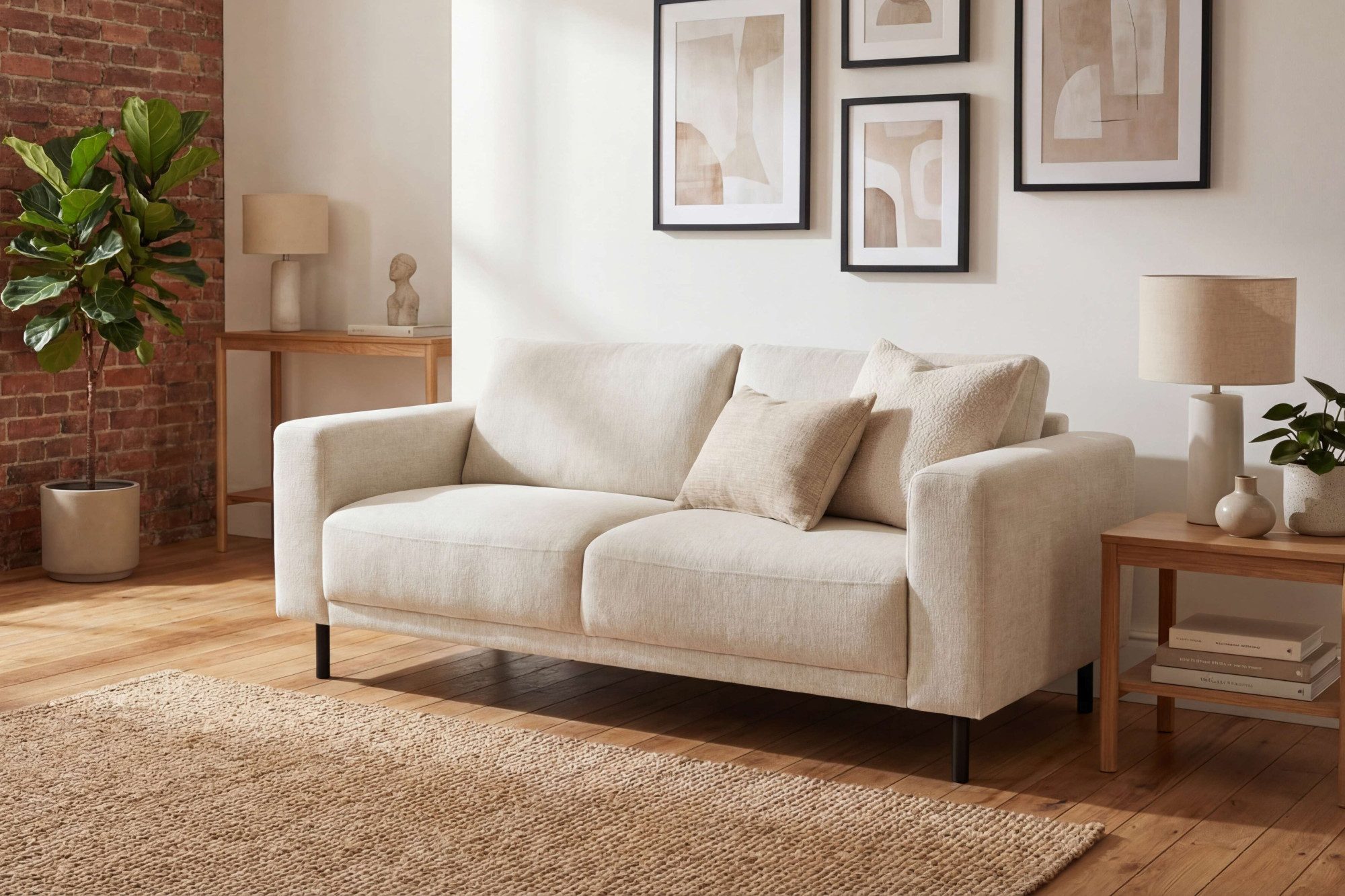 Home affaire 2,5-Sitzer Sveeva, Kompaktsofa, B.183 cm, schwarze Metallfüße, langlebiger Webstoff, mit Wellenunterfederung, viele Farben