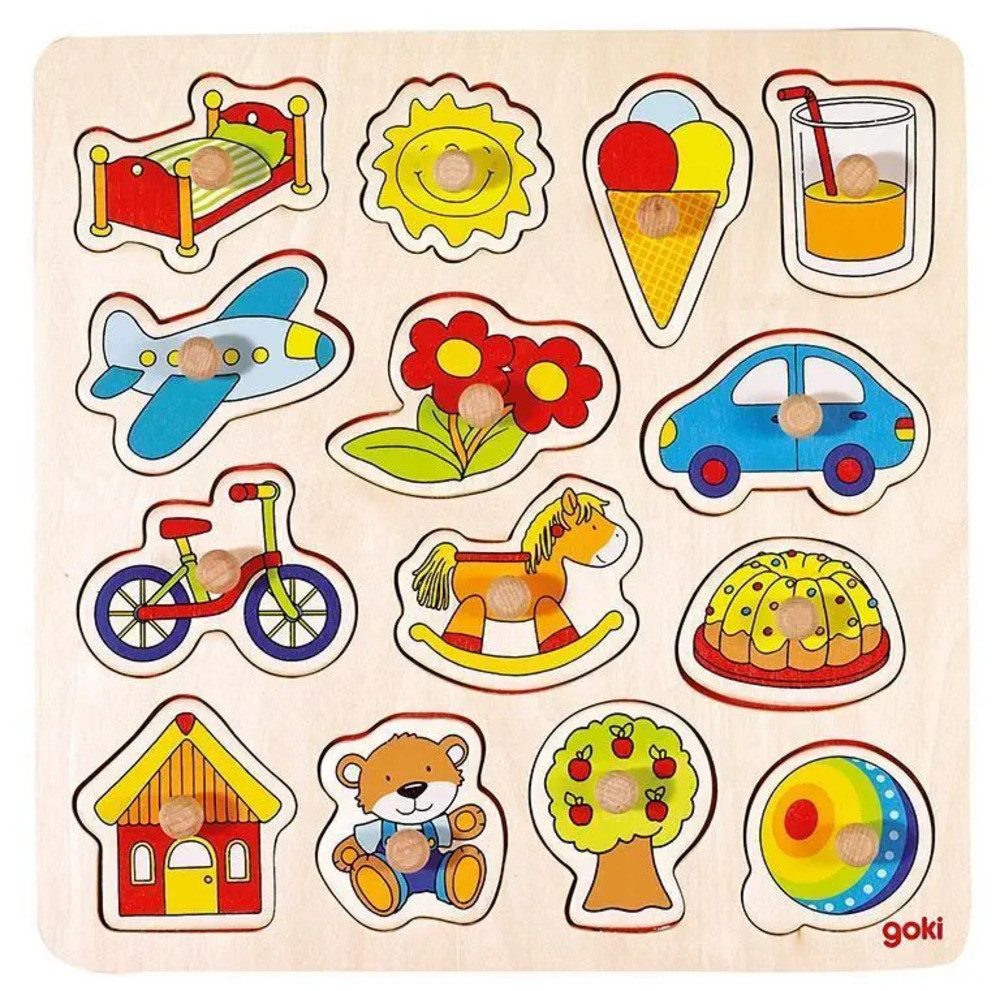 Puzzle Steckpuzzle Schaukelpferd, Ball, ...