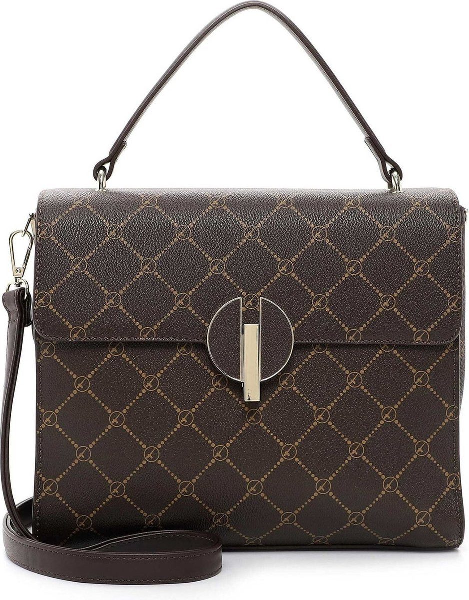 Tamaris Umhängetasche Anastasia Circle Handtasche Braun, abnehmbarer und verstellbarer Schulterriemen, Innenfach
