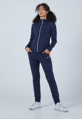 SPORTKIND Trainingsjacke Tennis Joggingjacke mit Kapuze navy blau