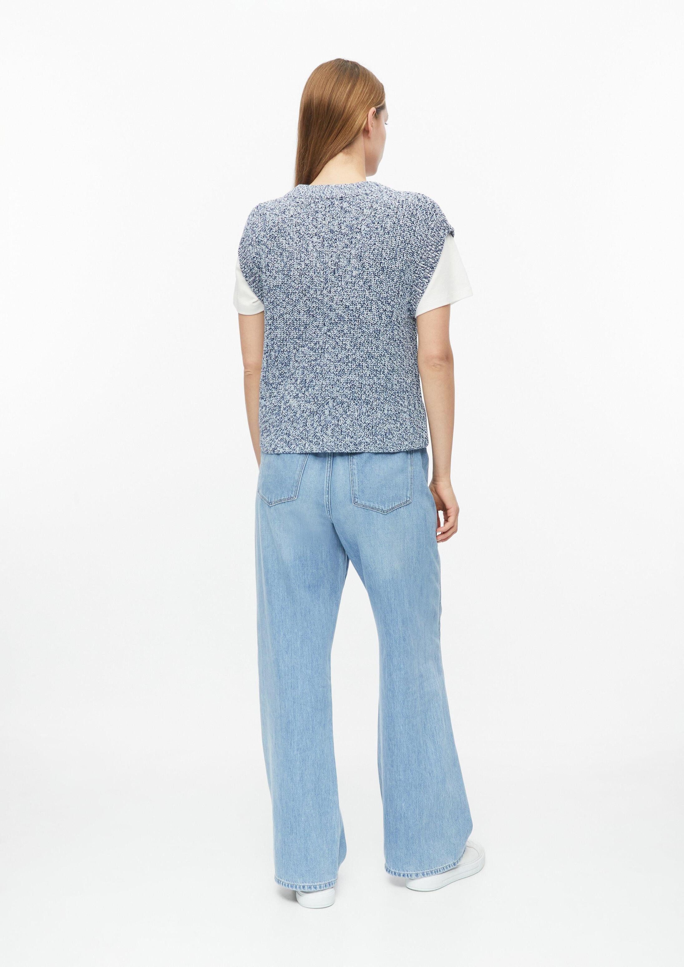 s.Oliver Kurzarmpullover Strickpullover Melierter Strickpullunder