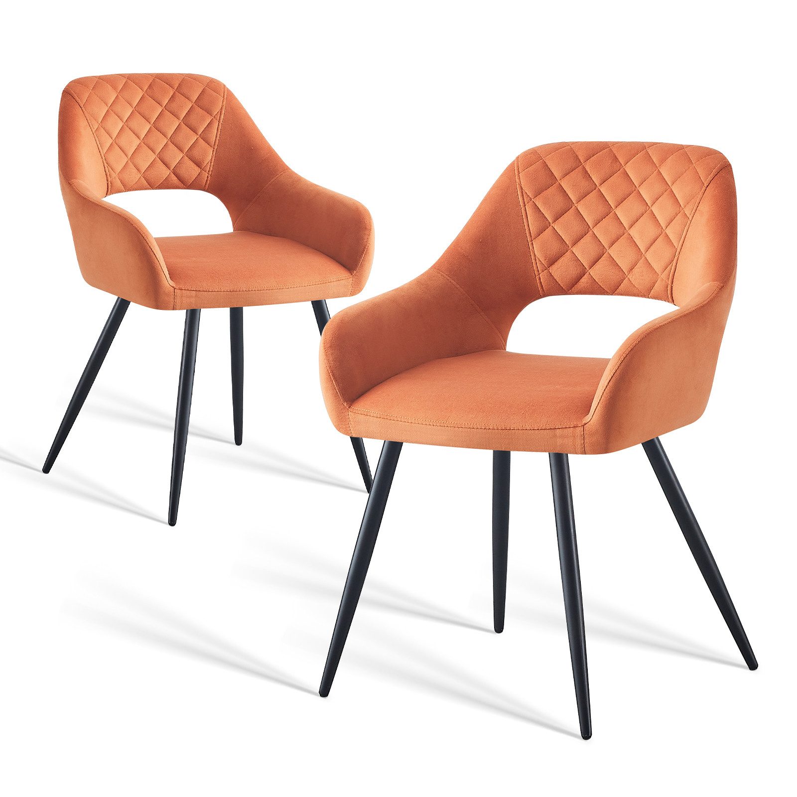 JYMTOM Esszimmerstuhl gepolsterter Sitz mit offener Rückenlehne und Stoffbe günstig online kaufen