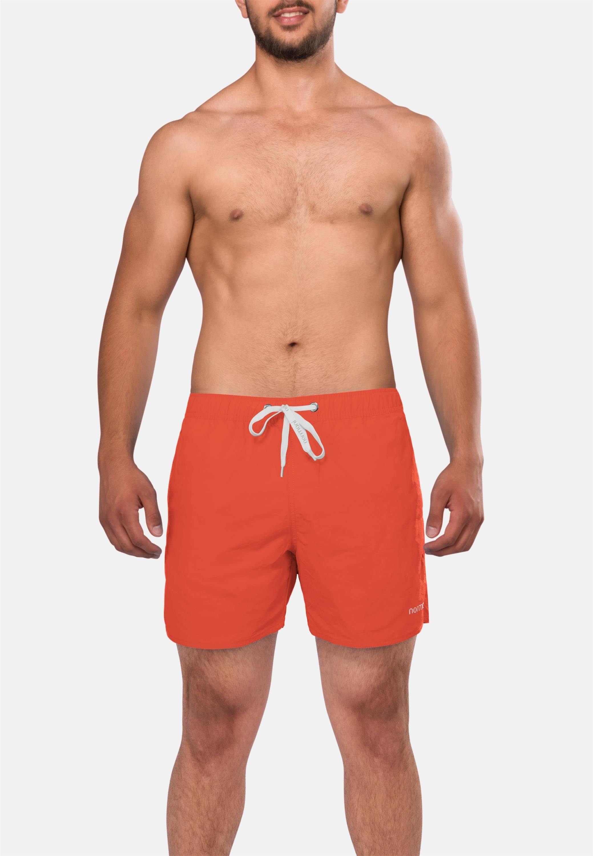 normani Coastline Orange Badehose Badeshorts schnelltrocknende Badeshorts