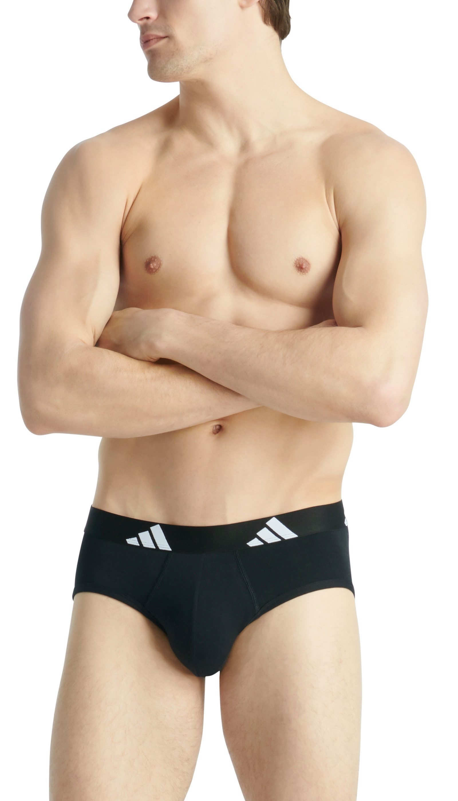 adidas Sportswear Slip Active Flex Cotton (3er Pack) elastisch, Logo-Bund, scheuerfreies Tragegefühl, ohne Eingriff