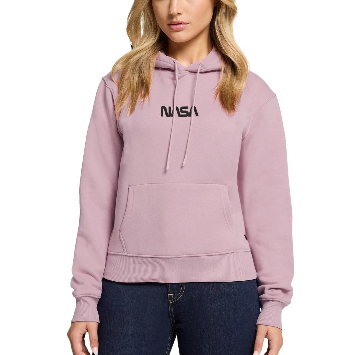 Hoodie NASA Logo Schwarz Stick Damen Premium Hoodie
