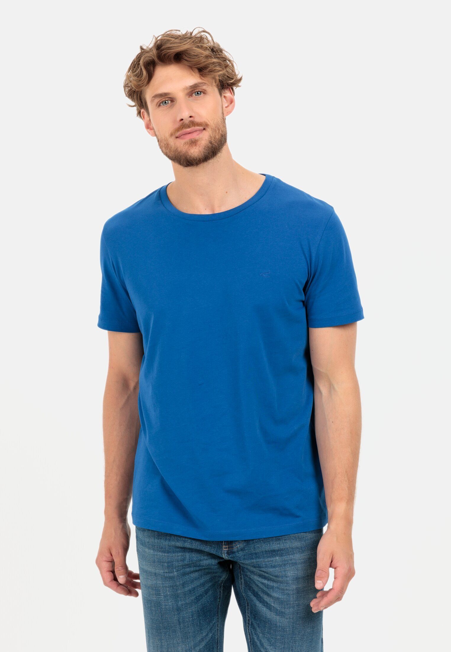 Organic Cotton active aus camel T-Shirt Blau