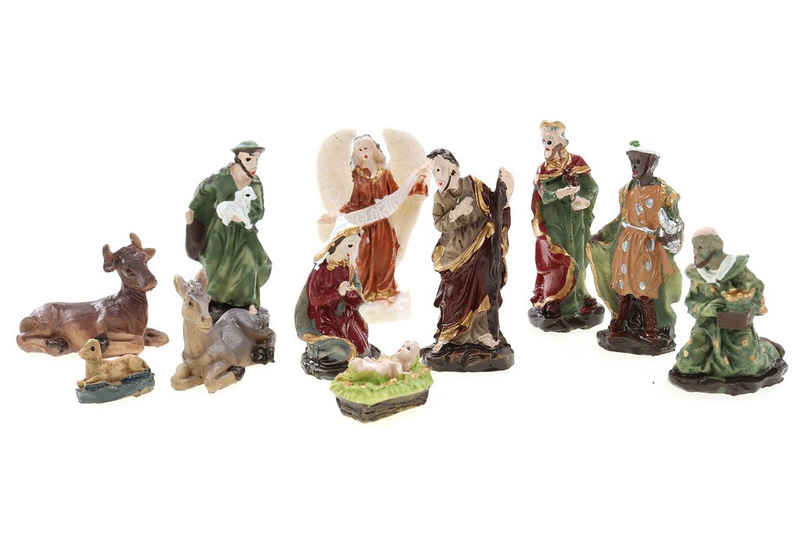ELLUG Krippenfigur Mini Krippenfiguren Weihnachtskrippenfiguren Set 11-teilig H.:4,5cm in Plastikbox (11 St)