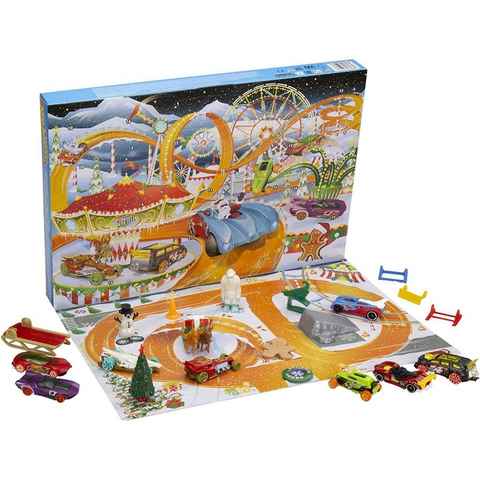 Mattel® Adventskalender Hot Wheels, mit Spielzeugautos und Spieldecke, für Kinder ab 3 Jahren