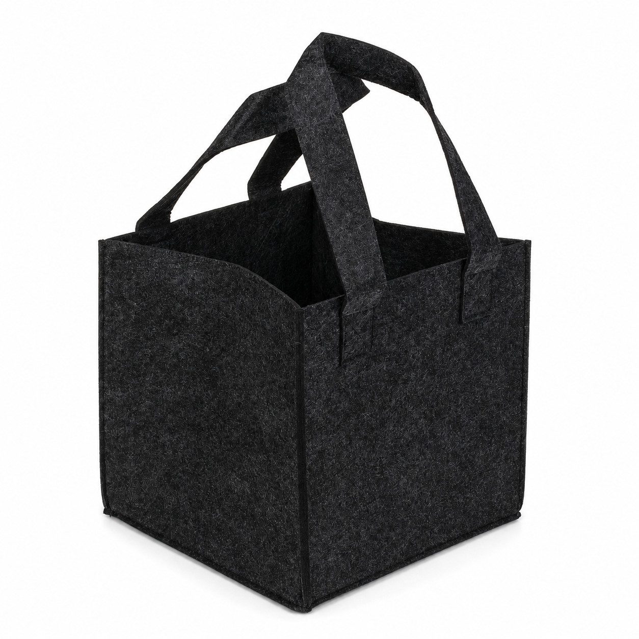 ReWu Flaschenträger Filz-Taschen für 6 Flaschen Schwarz
