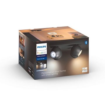 Philips Hue LED Deckenleuchte Buckram Spot, Leuchtmittel wechselbar, LED wechselbar