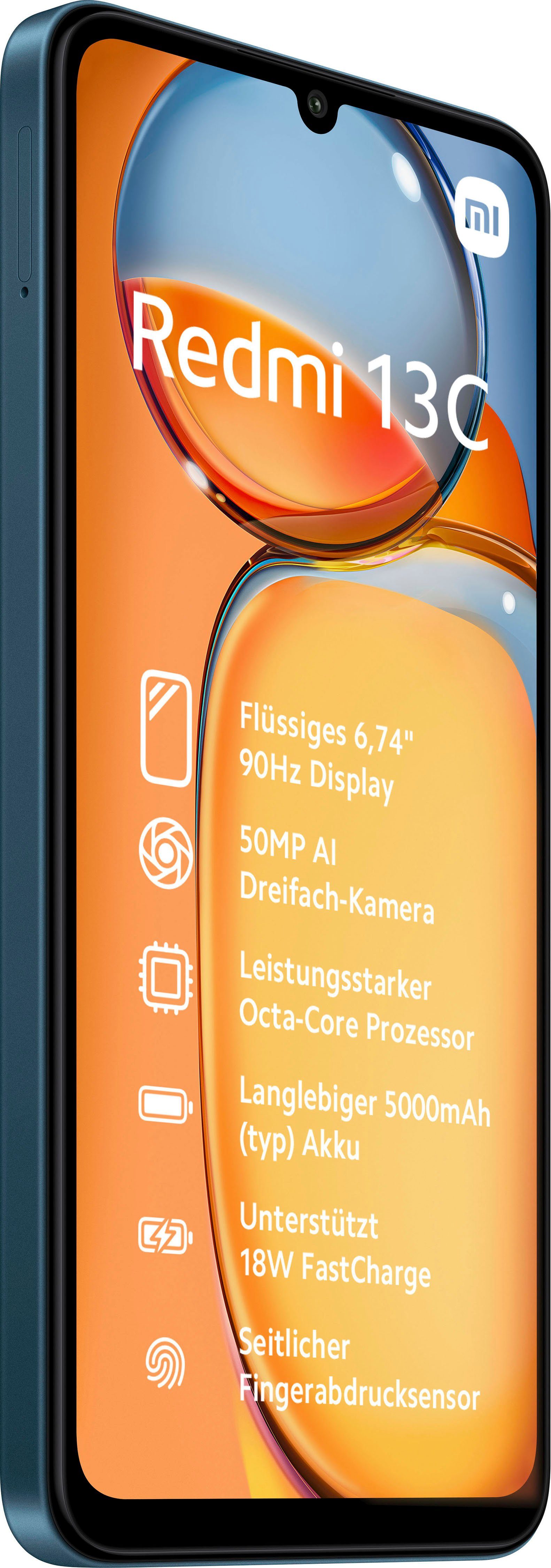 Kamera) Zoll, Xiaomi (17,1 50 cm/6,74 MP 8GB+256GB 256 Smartphone 13C Redmi Blau Speicherplatz, GB
