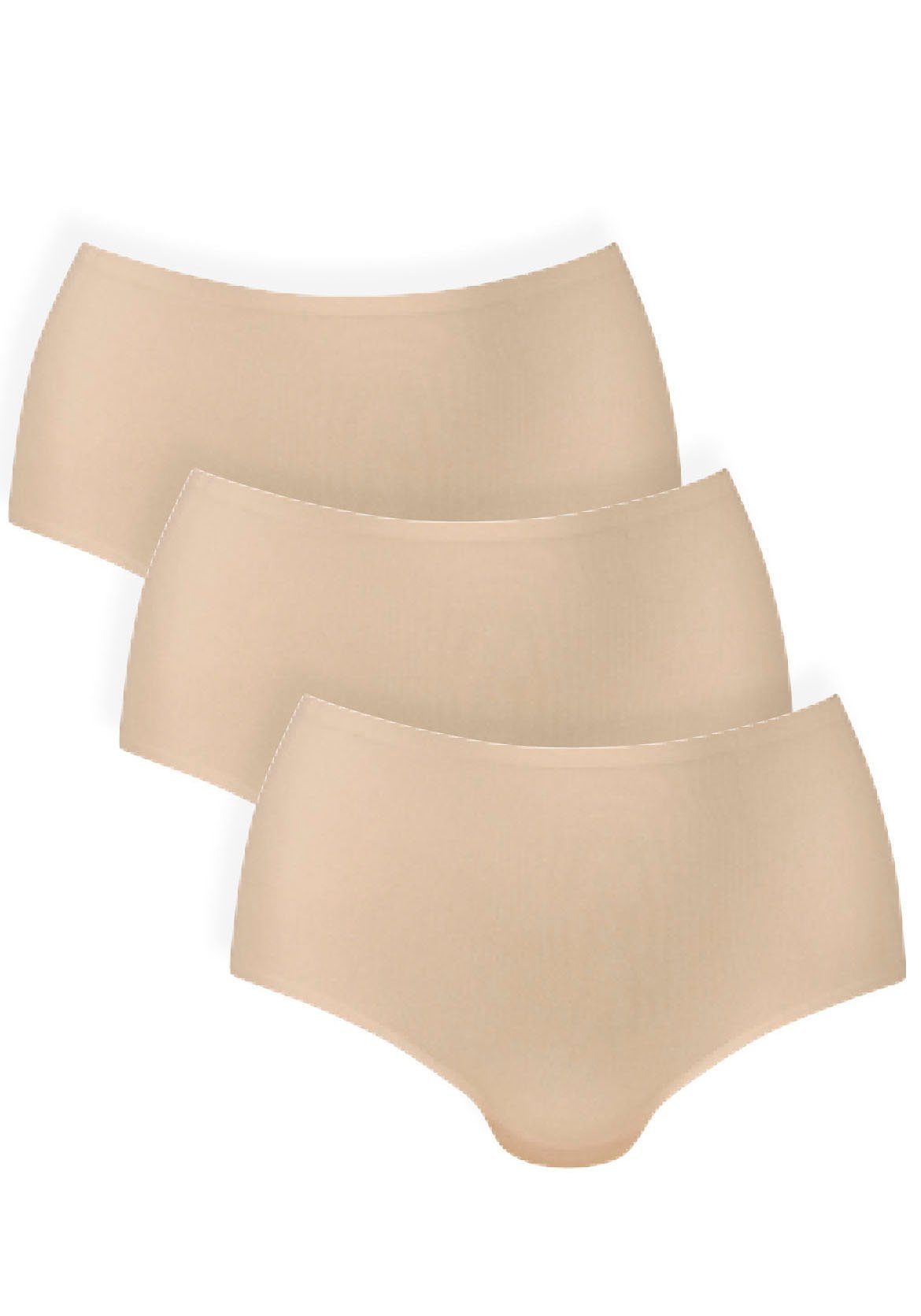 Anita since 1886 High-Waist-Slip Essential High-Waist- Slip 3-er Pack (Packung, 3-St) unsichtbar unter enger Kleidung, nahtlos, dehnbar desert