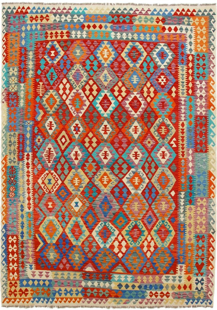 Orientteppich Kelim Afghan Orientteppich, mm Heritage rechteckig, Nain Moderner Trading, 3 Handgewebter Höhe: 255x345