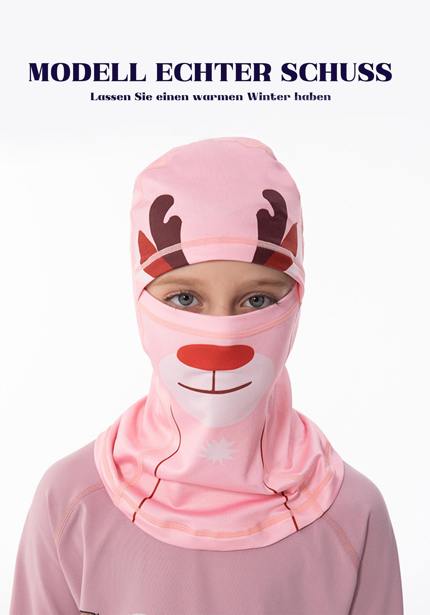 MAGICSHE Sturmhaube Skimaske für Widersteht Hellrosa-2 UV-Strahlen Schutz Umfassenden
