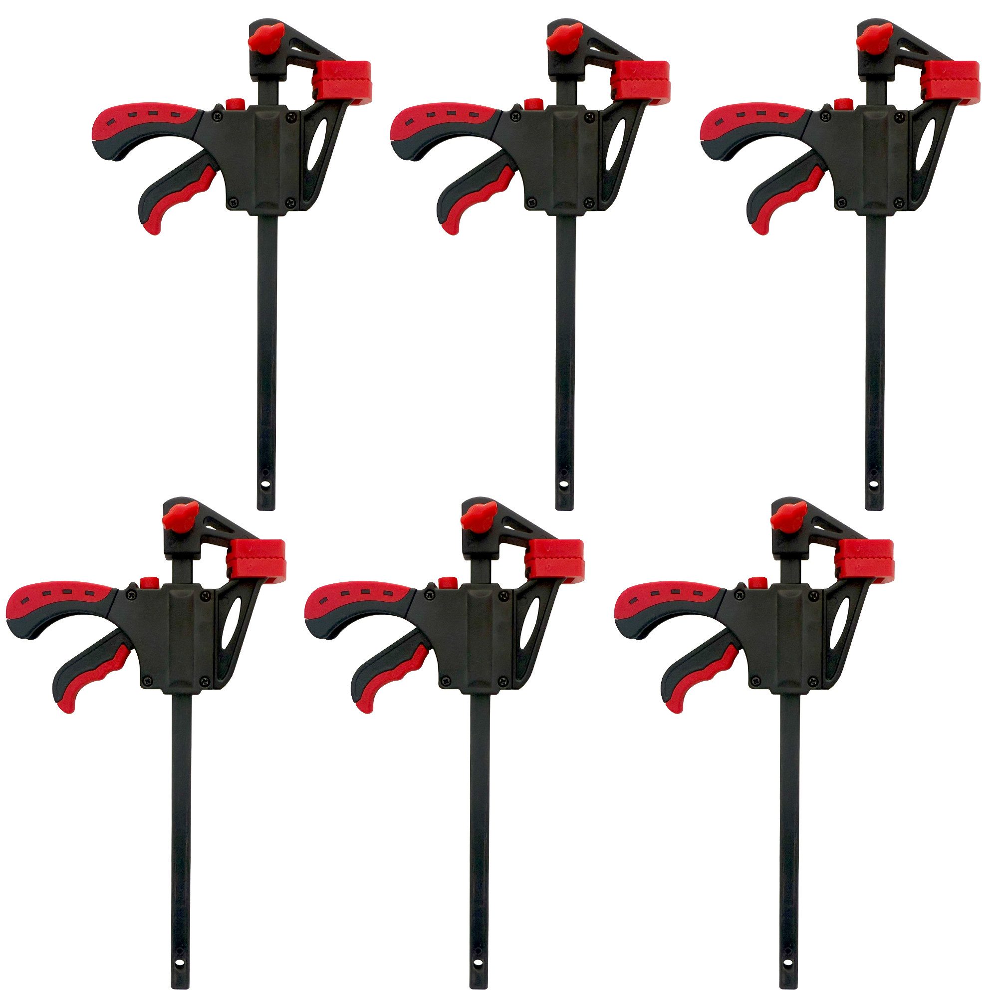 GIHAUVIA Zwinge 6 Stk. Quick Grip Zwingen Set, 4 Zoll, 2 in 1 für Holzarbeiten.