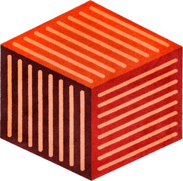 Teppich Puzzle Cube, wash+dry by Kleen-Tex, sechseckig, Höhe: 9 mm, In- und  Outdoor geeignet, waschbar, Wohnzimmer