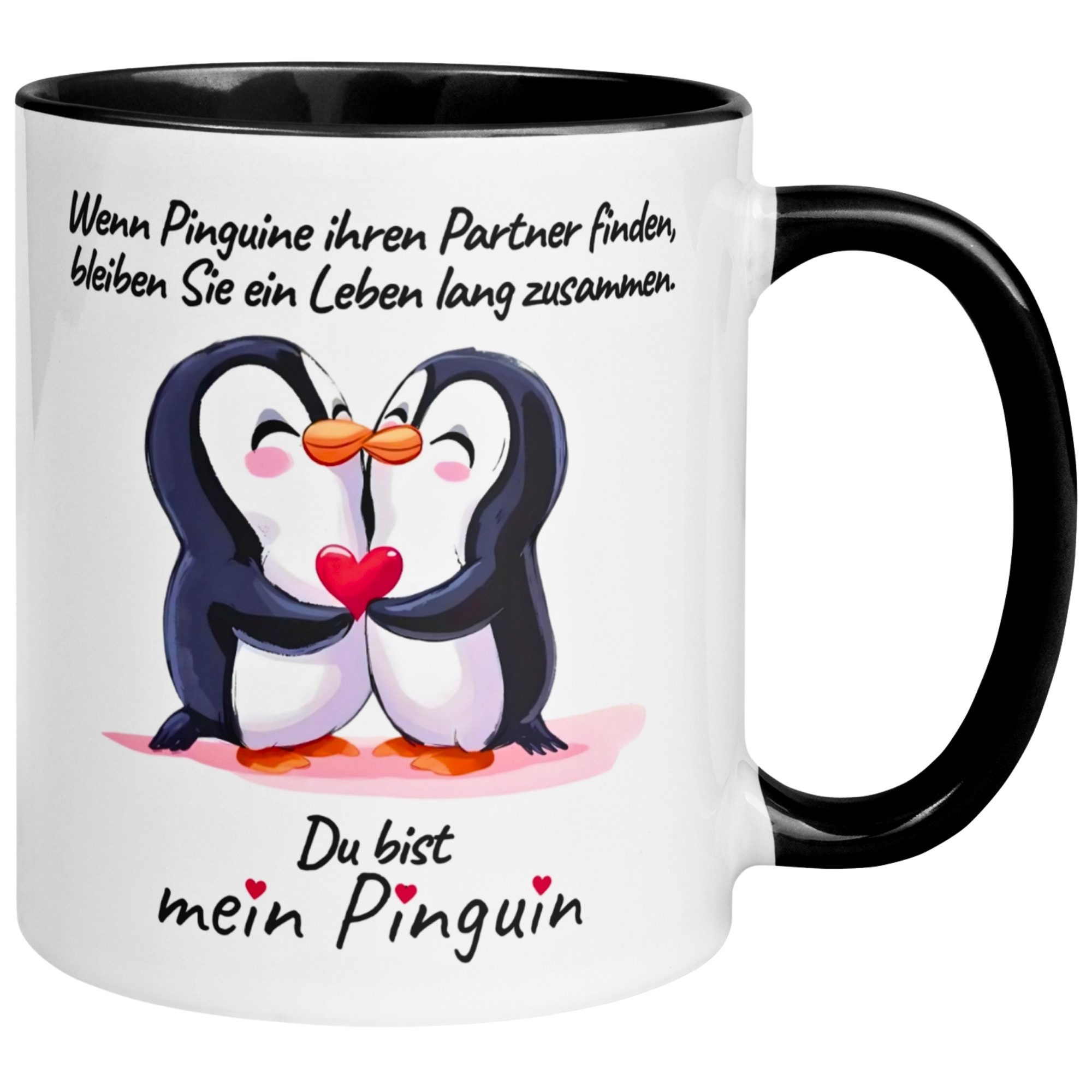 Momentals Tasse Liebe – „Du bist mein Pinguin“ – Ich liebe Dich Geschenk Partner, Gratis Versand · Links-&Rechtshänder · Spülmaschinenfest