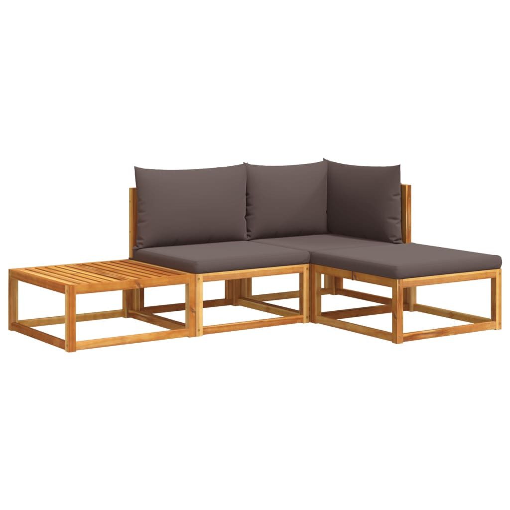 vidaXL Loungesofa 4-tlg. Garten-Sofagarnitur mit Kissen günstig online kaufen