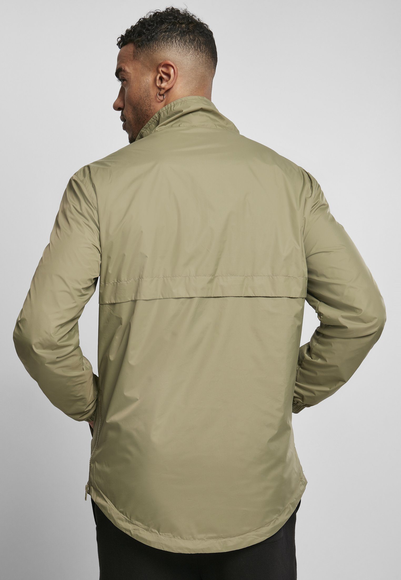 Jacket khaki Over URBAN Up Outdoorjacke Stand Collar Herren CLASSICS (1-St) Pull