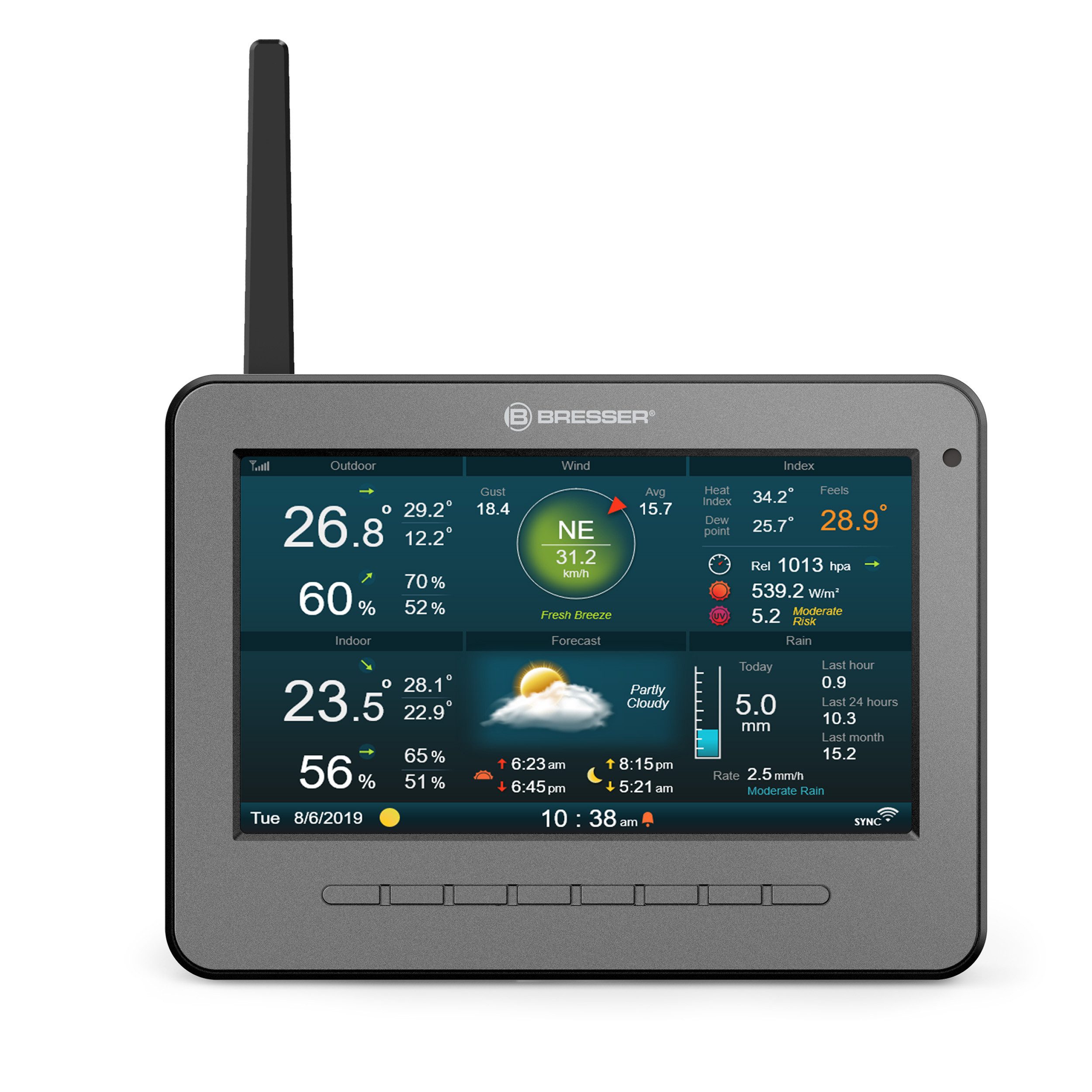 BRESSER BRESSER zusätzliche / Ersatz-Basisstation für die WLAN HD TFT 7-in-1-… Wetterstation