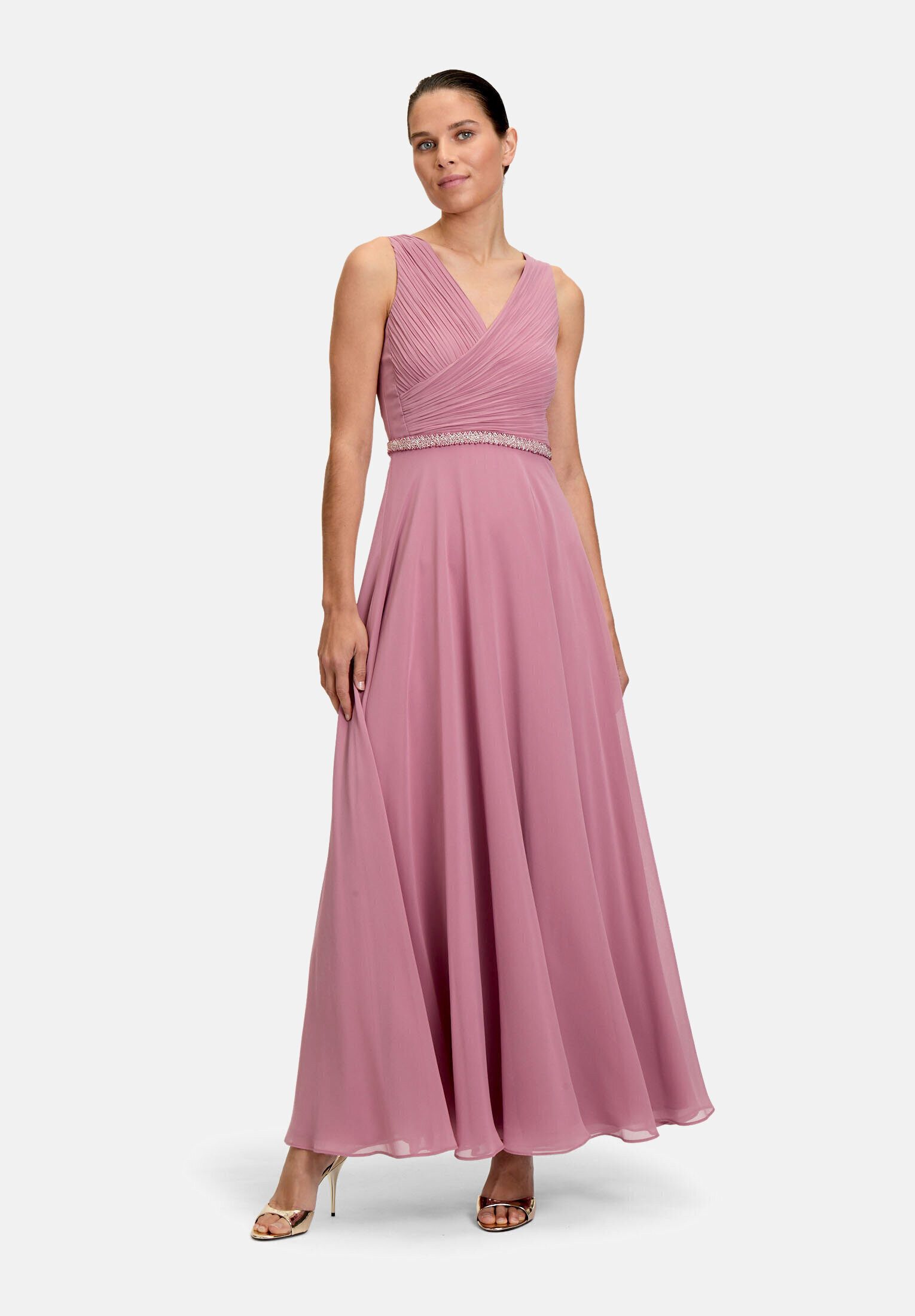 Vera Mont Abendkleid Damen mit Plissee Dekoelemente