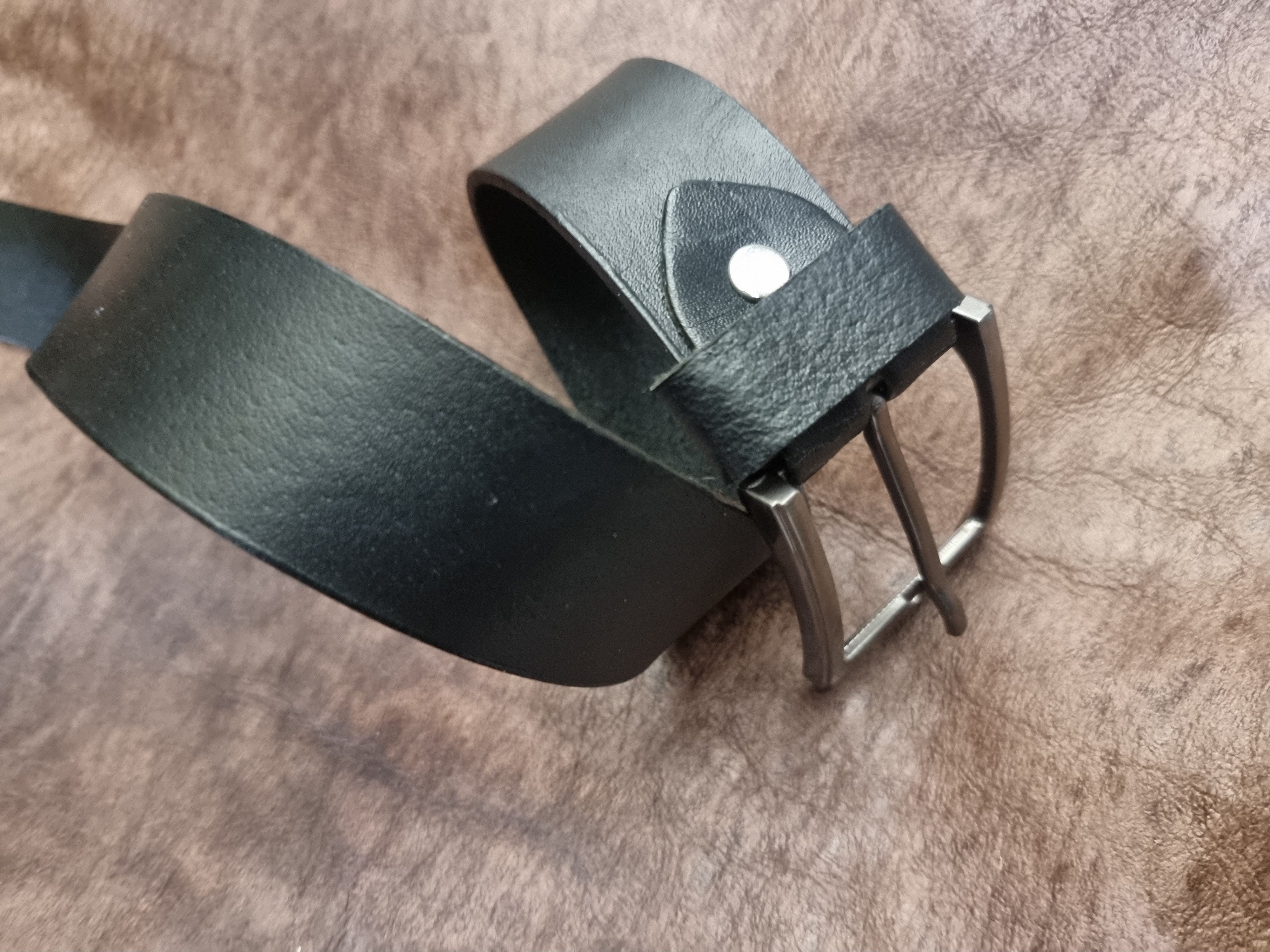 Provellus Ledergürtel Echt Leder Gürtel Herren Damen Eisen Schnalle Schwarz/Braun 4cm