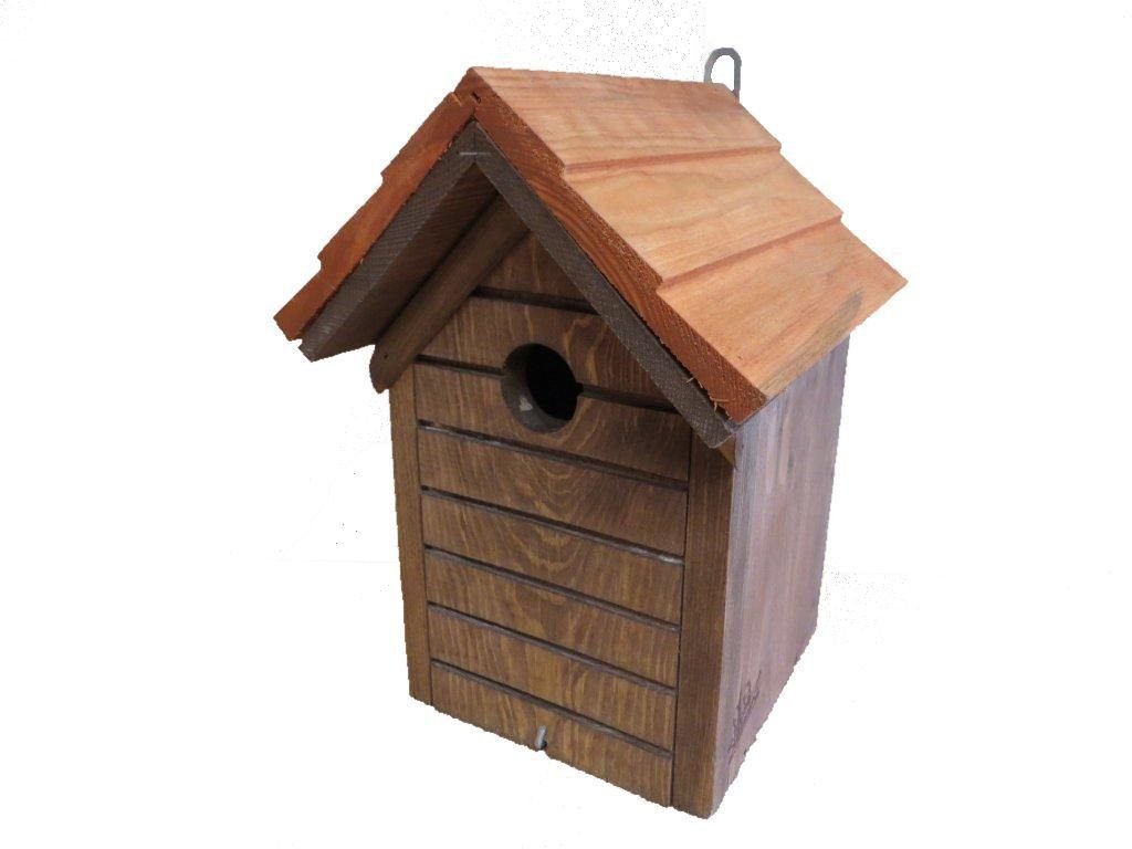 Trend Line Vogelhaus Nistkasten braun mit Schindelholzdach LxBxH: