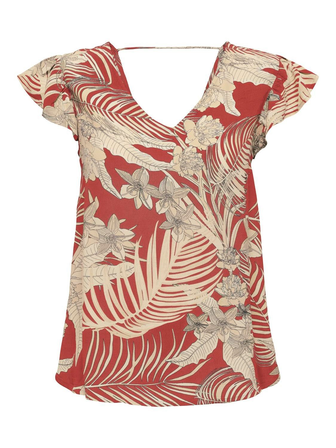 ONLY V-Shirt ONLPALINA LIFE SS V-NECK TOP PTM günstig online kaufen