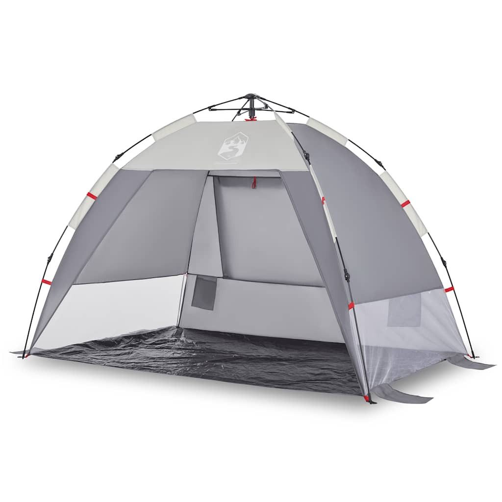 Kuppelzelt Strandzelt 2 Personen Grau Quick Release Wasserdicht