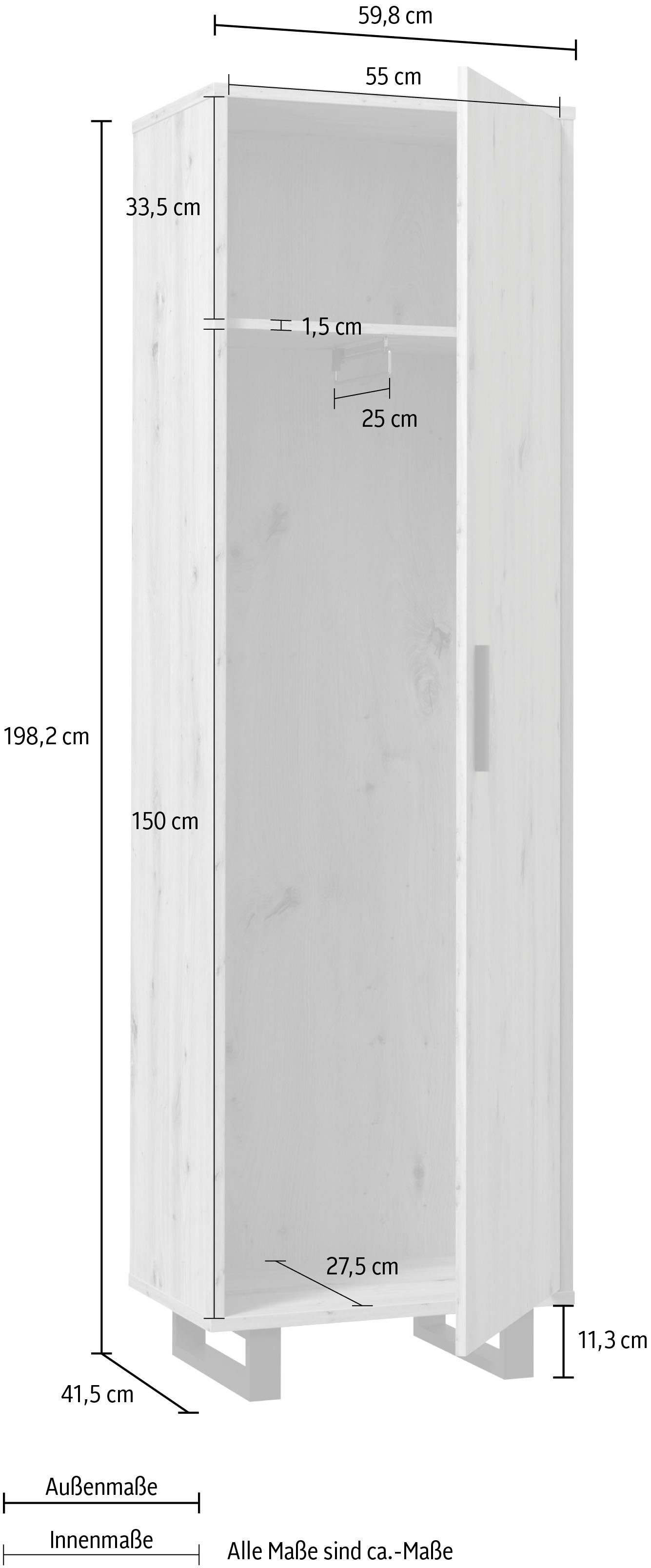 cm 198 Garderobenschrank Höhe FORTE Maracay