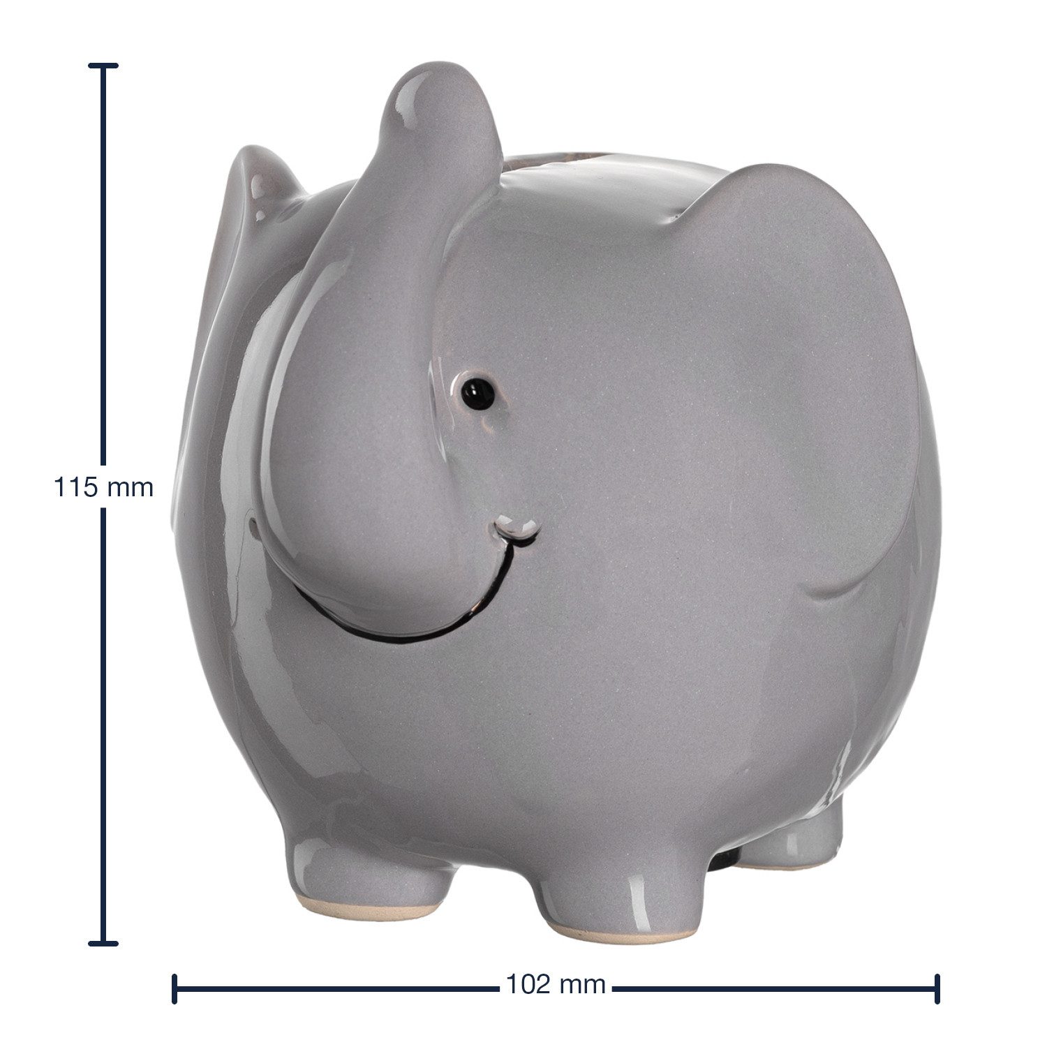 LEONARDO Spardose Bambini, (Packung, Figurales), Elefanten Motiv, 11,5 x 10 x 13,8 cm (HxBxT)