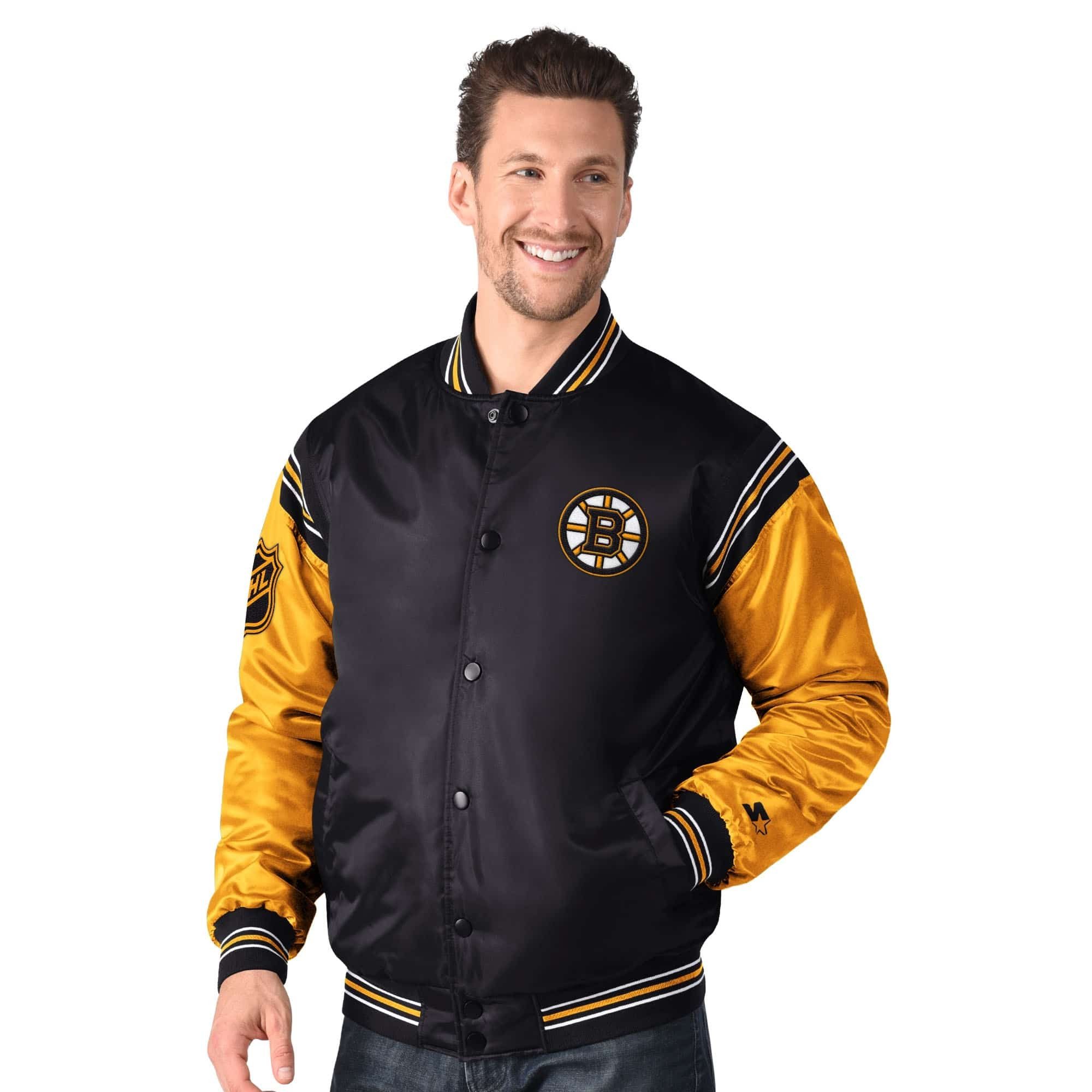 Starter Bomberjacke Starter Jacke Boston Bruins Starter Satin Varsity