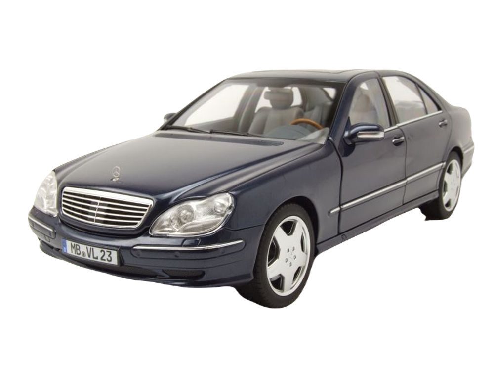 Modellauto Mercedes S-Klasse S55 AMG W220 2000 dunkelblau metallic