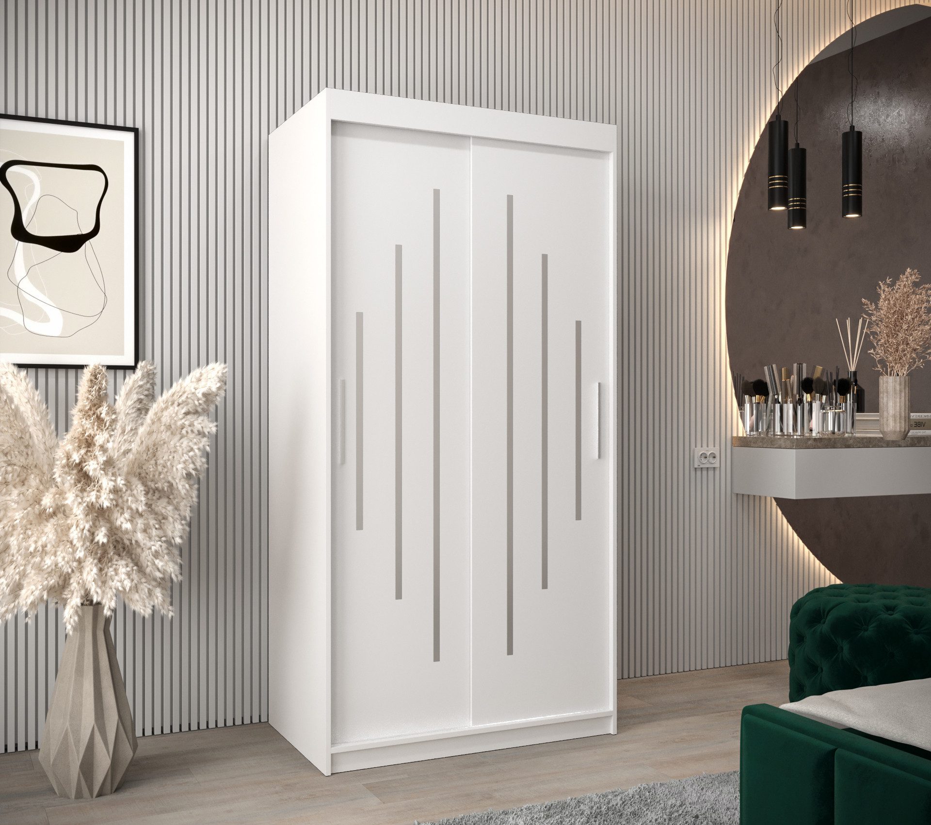 MOEBLO Schiebetürenschrank MALTESE (mit/ ohne Schubladen, Schwebetürenschrank Schrank Garderobe Schiebtüren Schlafzimmer Wohnzimmerschrank) (BxHxT):100/120/150/180/200/250x200x62 cm