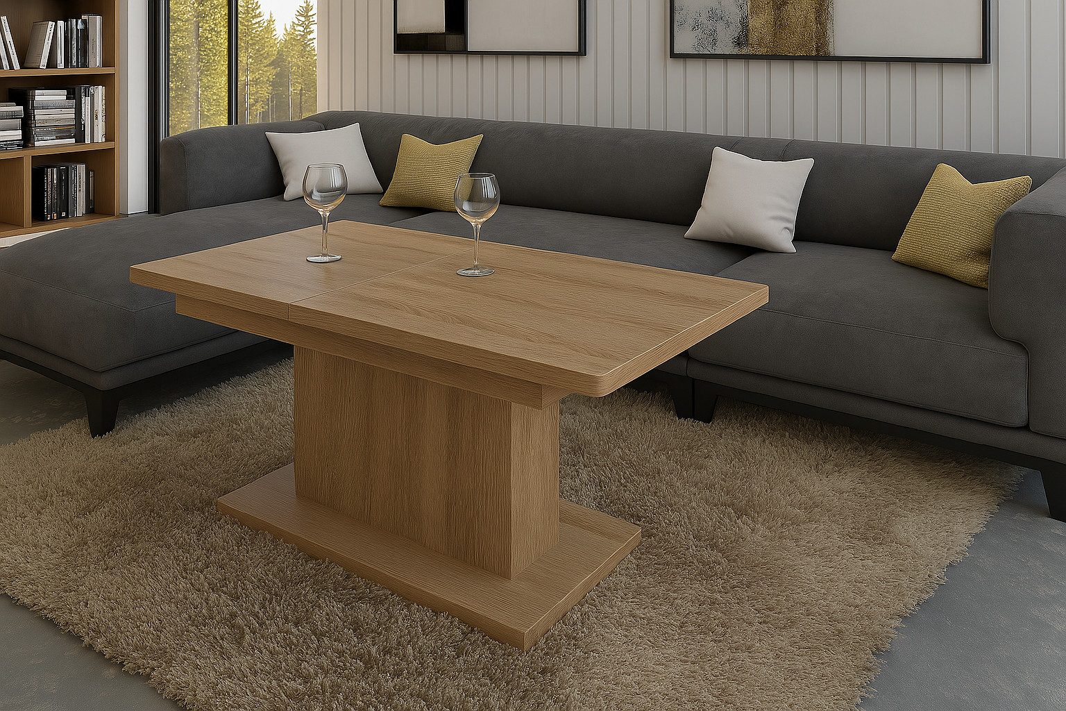 designimpex Couchtisch DC-1 Tisch Sonoma Eiche günstig online kaufen