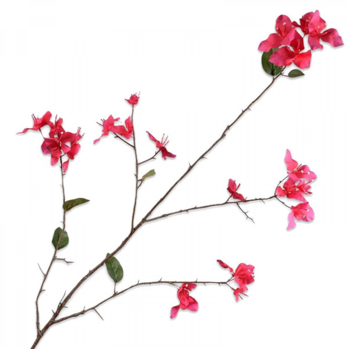 Künstliche Zimmerpflanze Seidenblume Bougainvillea Zweig Pink (142cm), SILK-KA