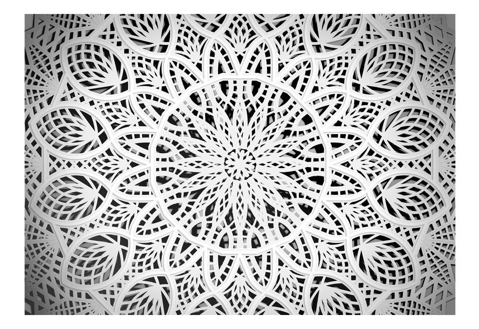 Design Vliestapete Tapete Mandala lichtbeständige m, 1x0.7 KUNSTLOFT White halb-matt,