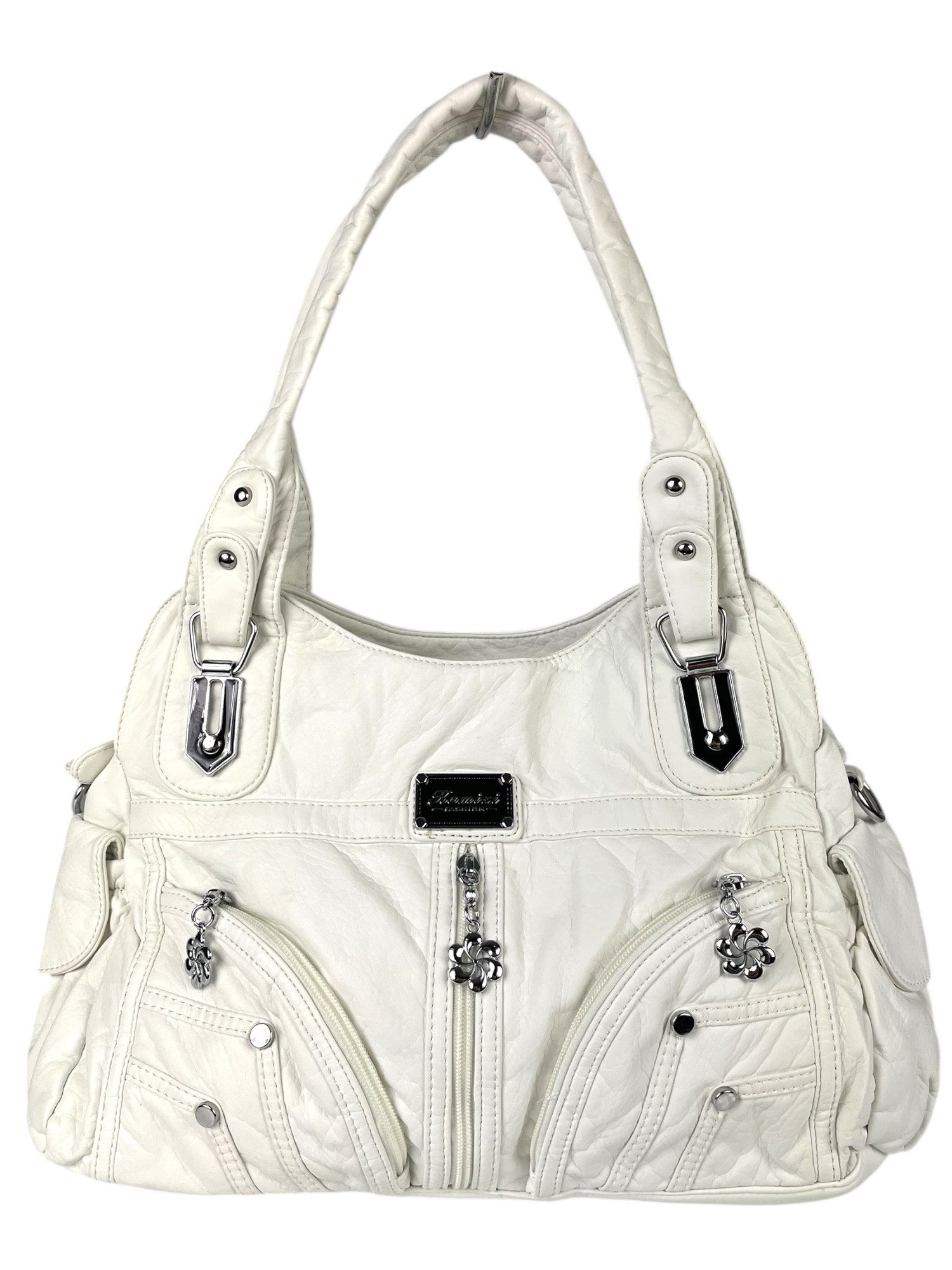 Taschen4life Handtasche Damen Schultertasche AK1821, 2 Hauptfächer, Umhängetasche, viele Fächer, Reißverschluss