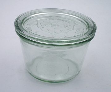 WECK Einmachglas 6 Weck Einkochgläser Sturzform 370 ml RR 100 mit Deckel Nr.741