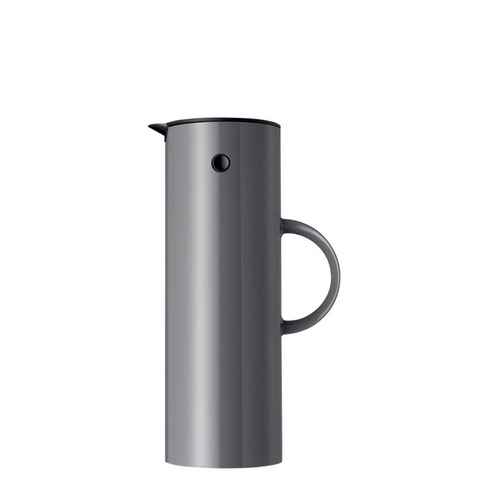 Stelton Isolierkanne EM77, 1 l, mit Glaseinsatz, Kippverschluss und Schraubdeckel