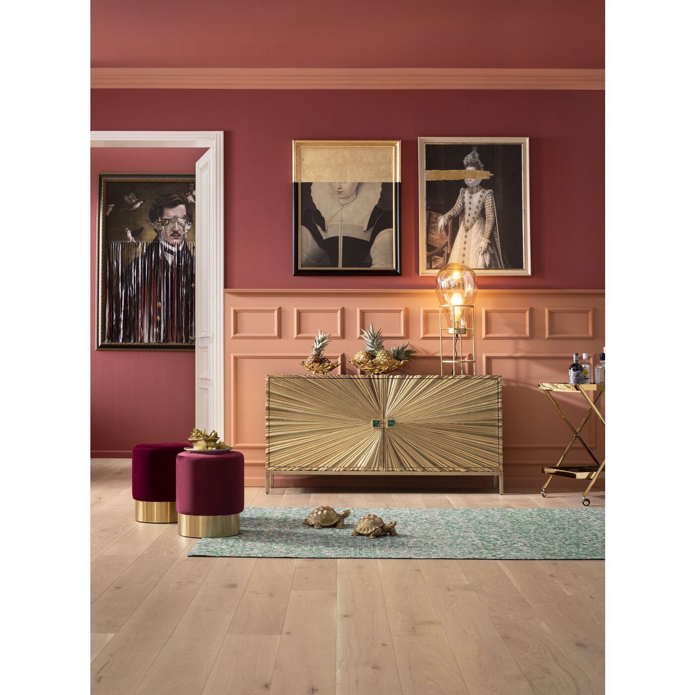 Kare Design Sideboard Illumino, mit Reliefoberflächen, Breite 160 cm