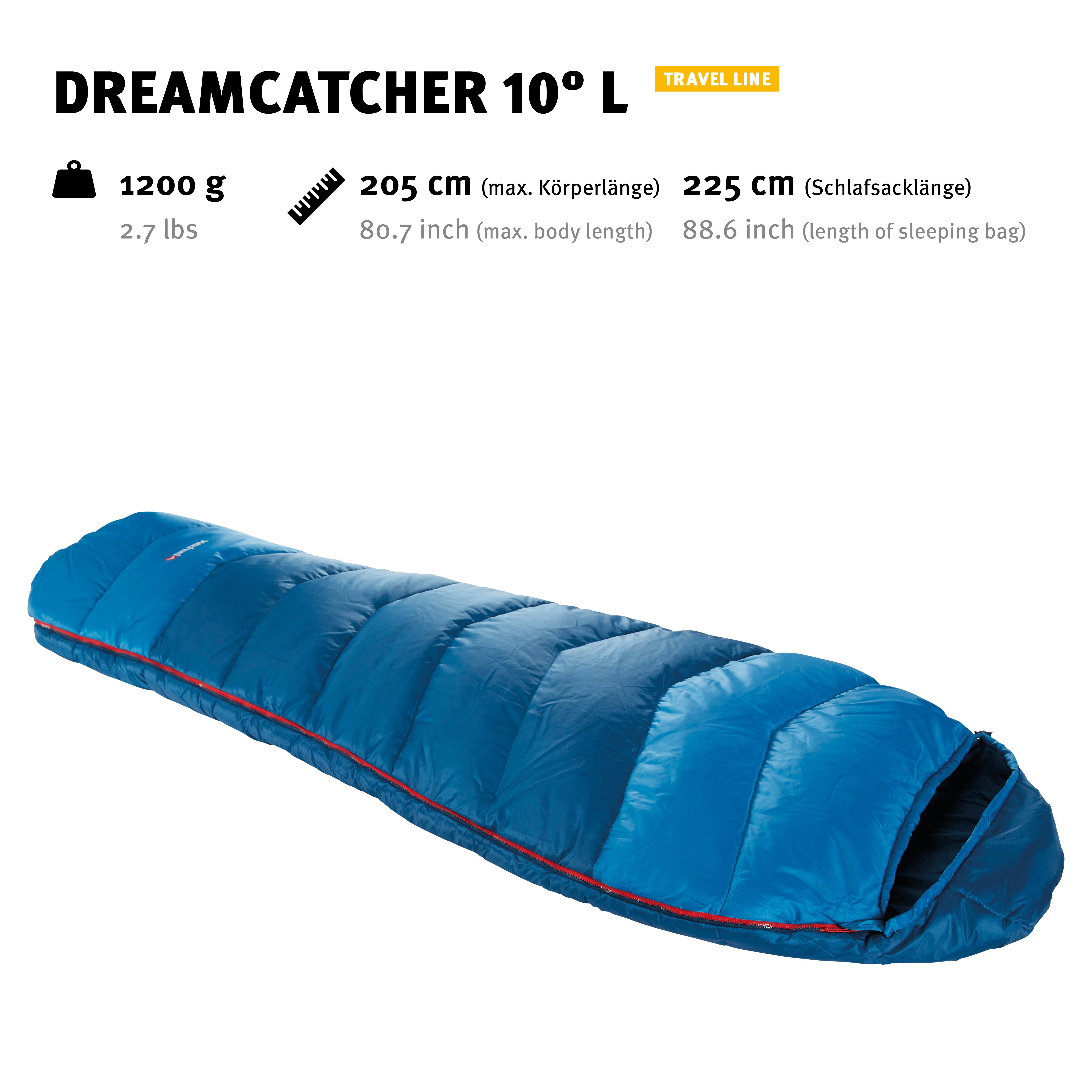 Tents Deckenschlafsack 10° Dreamcatcher L, blau Wechsel PFC-frei,