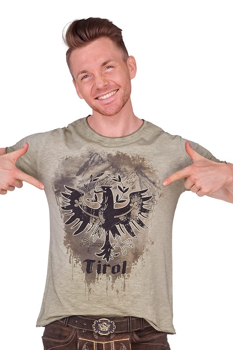 Trachtenshirt Trachtenshirt Herren - TIROL - oliv