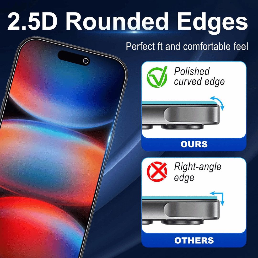 SmartUP Displayschutzglas 2X Schutzglas für iPhone 17 Pro Display Kamera Panzerfolie Full Screen für iPhone 17 Pro, 4 Stück, Rundumschutz, passgenaue Verarbeitu – Bild 4 von 5