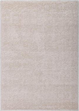 Hochflor-Teppich Malin, Home affaire, rechteckig, Höhe: 43 mm, Shaggy in Uni-Farben, einfarbig, leicht glänzend, besonders weich