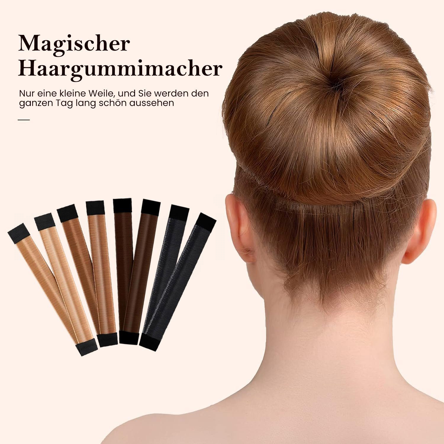 Haarknotenmacher, MAGICSHE Curry Dunkel Haarstyling-Set Haarklammer 2-tlg.