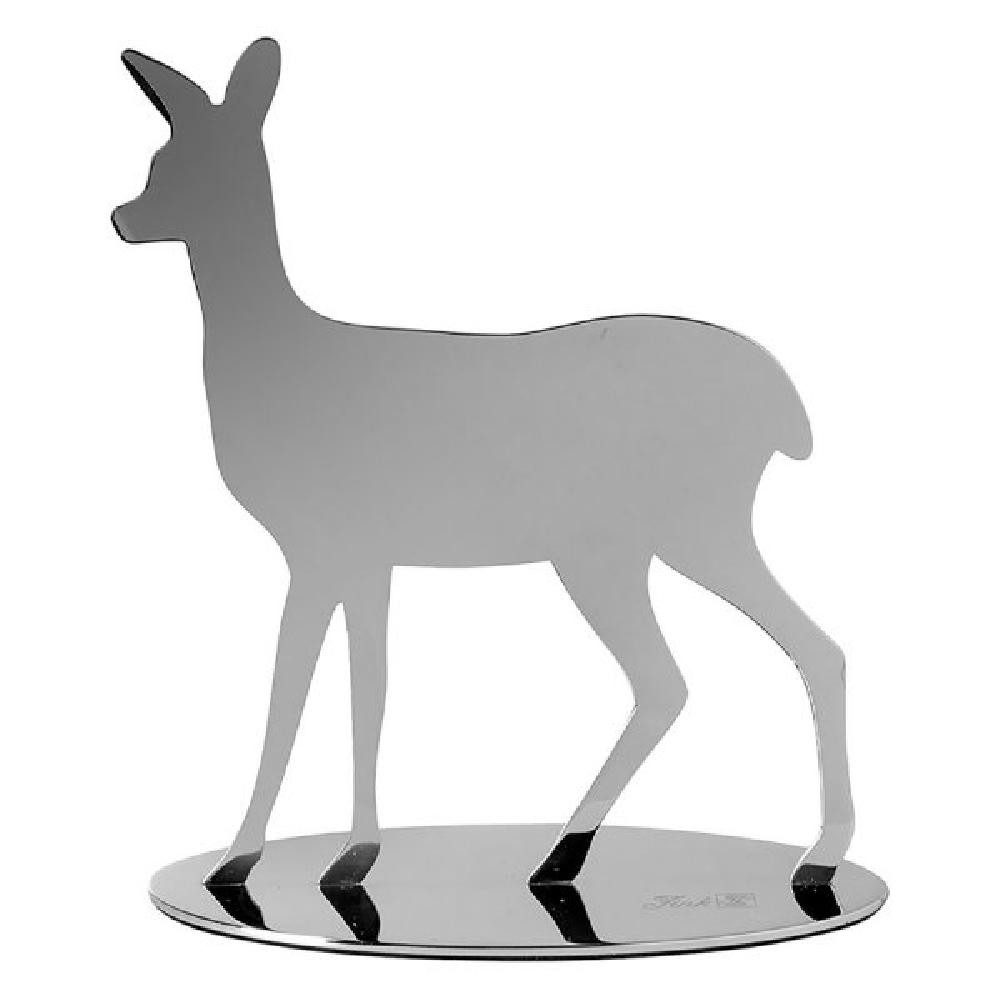 Fink Weihnachtsbaumkugel Dekofigur Gina Reh Edelstahl Silber (13cm) günstig online kaufen