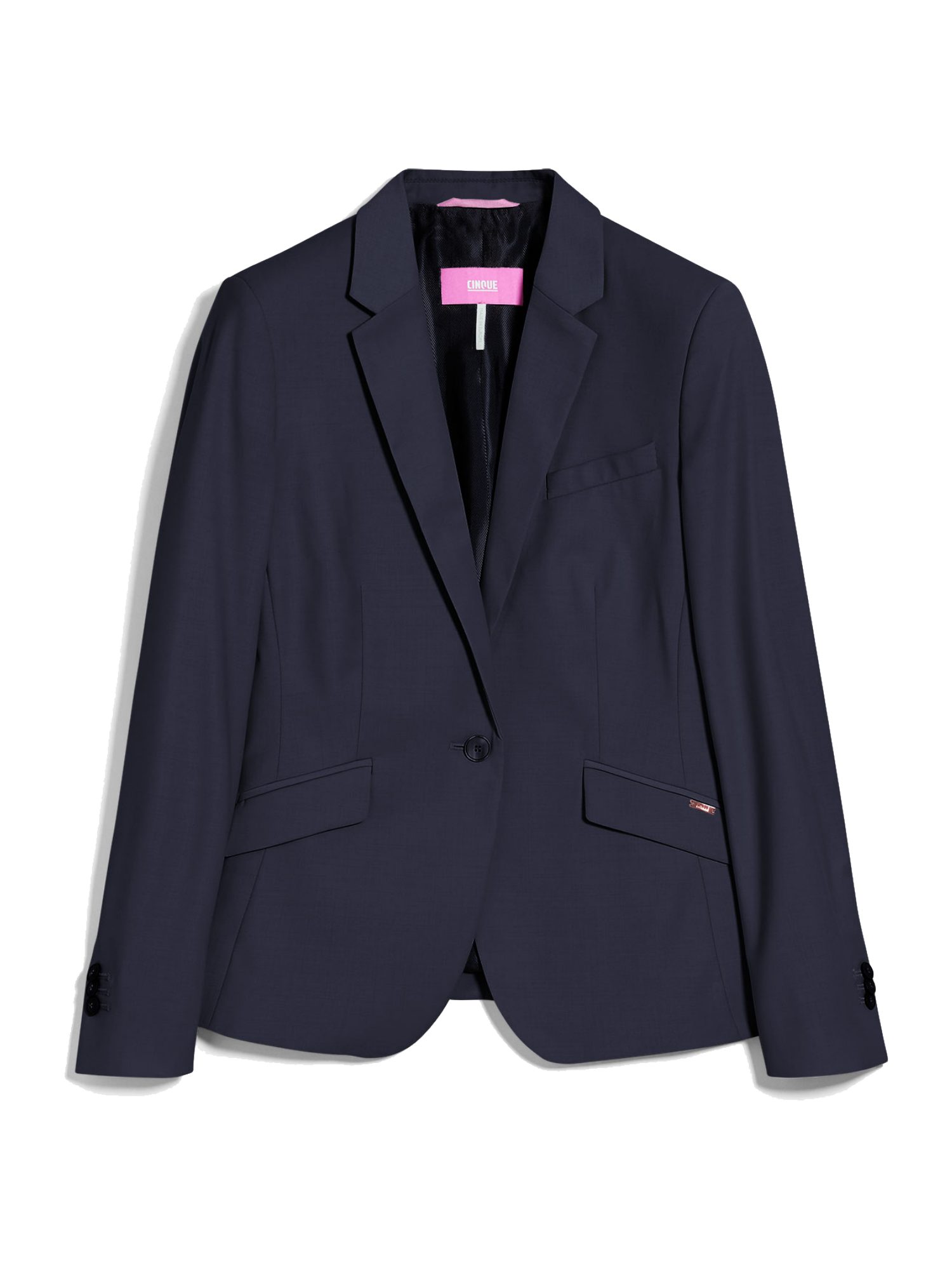 Cinque Jackenblazer blau,Business,Polyester,Unifarben,Reverskragen,Lang,Regular Fit