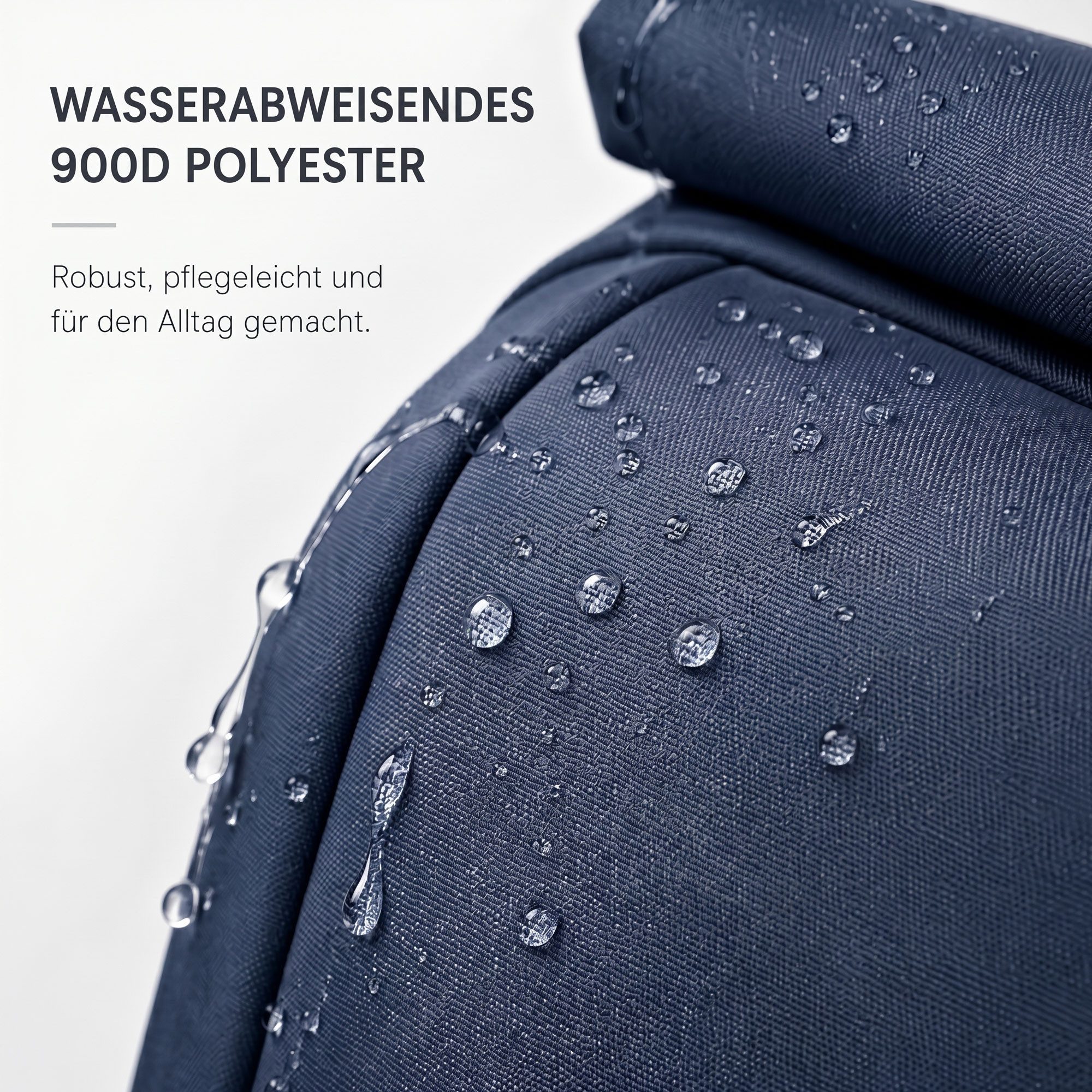 HELLSER Rucksack Rolltop Rucksack – Cityrucksack mit Laptopfach 15,6" Zoll & Koffergurt, 40x29x12 cm – wasserabweisend, geeignet als Handgepäck