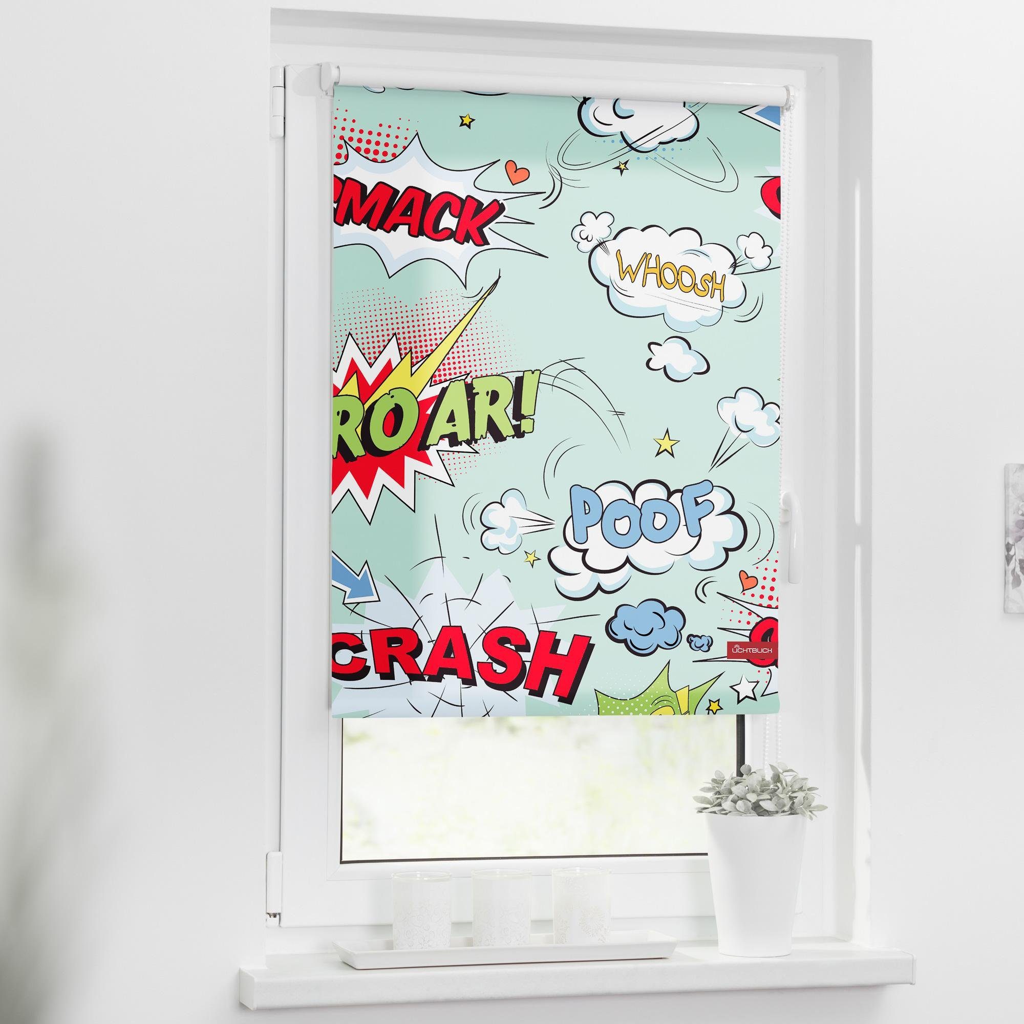 Seitenzugrollo Klemmfix Motiv Crash, LICHTBLICK ORIGINAL, günstig online kaufen